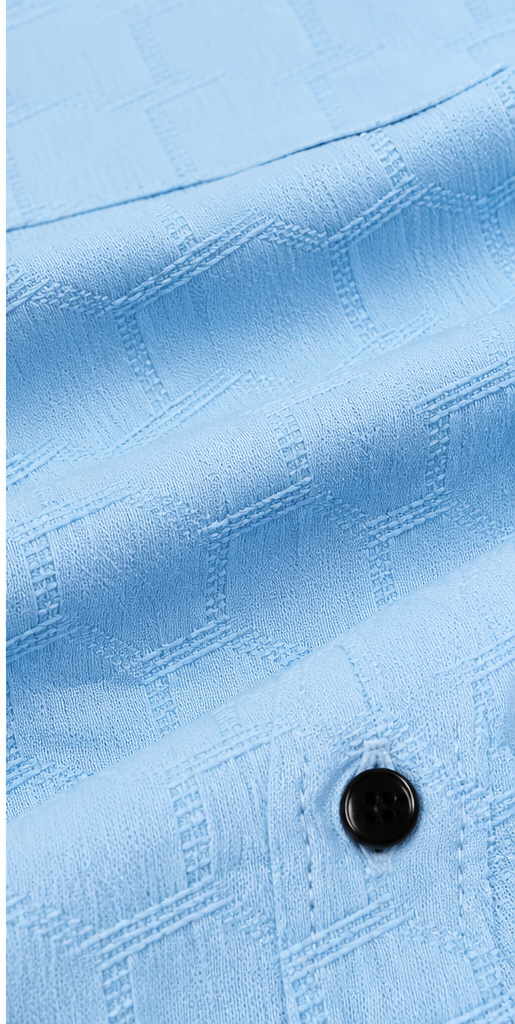 Boys Sky Blue Textured Casual Shirt