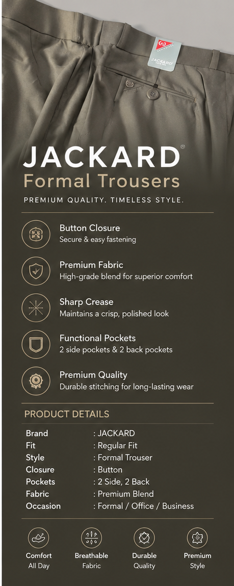Men's Olive Formal Trouser