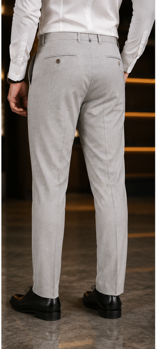 Men's Light Grey Formal Pant
