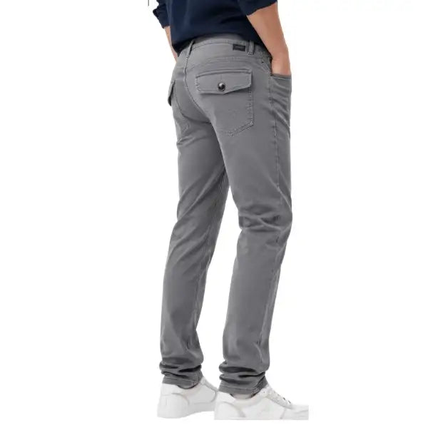 Men's Ash Grey Slim Fit Stretch Denim Jeans