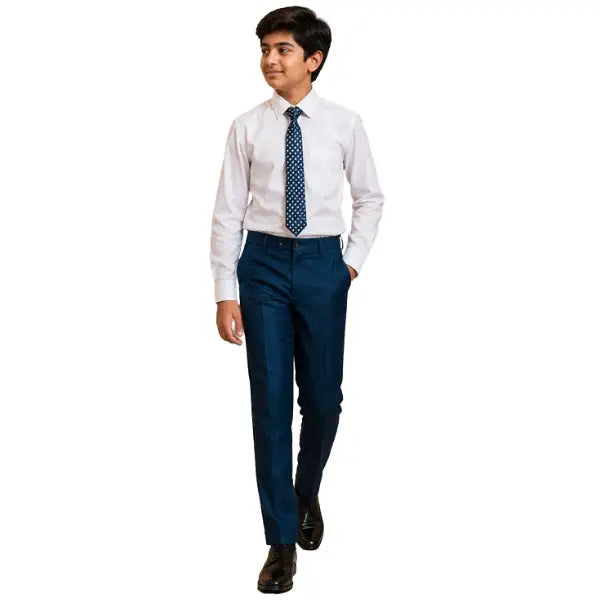 Boys Royal Blue Tailored Fit 5 Piece Formal Suit