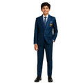 Boys Royal Blue Tailored Fit 5 Piece Formal Suit