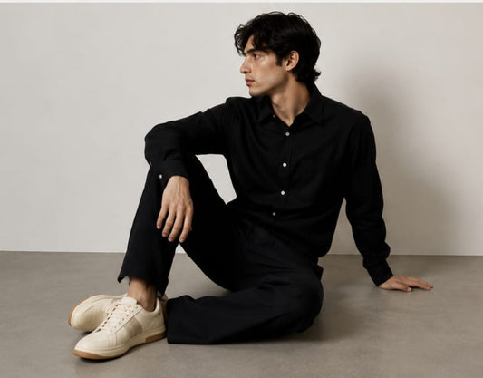 Men’s Premium Black Co-ord Set – Relaxed Fit Shirt & Trouser