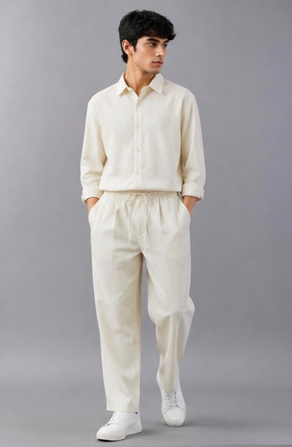 Men’s Premium Black Co-ord Set – Relaxed Fit Shirt & Trouser