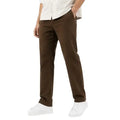 Men's Walnut Brown Slim Fit Cotton Stretch  Pants