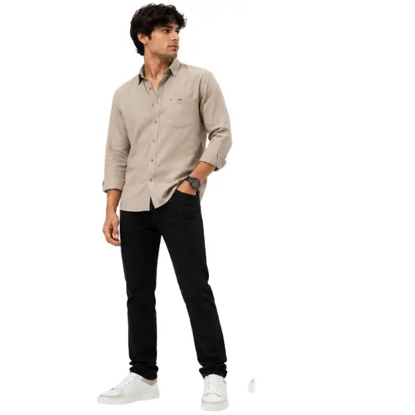 Men's Jet Black Slim Fit Stretch Denim Jeans