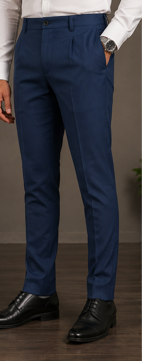 Men's Navy Blue Formal Trouser