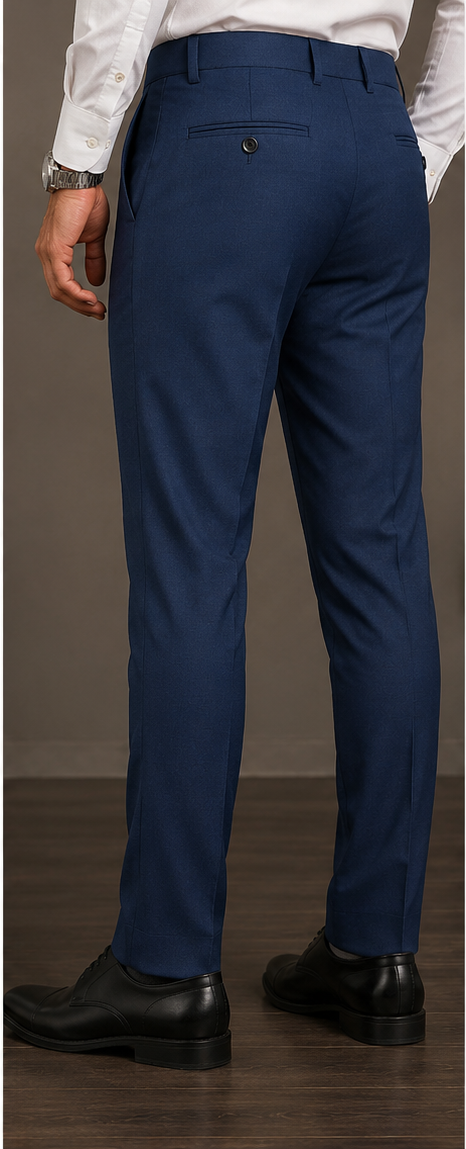 Men's Navy Blue Formal Trouser