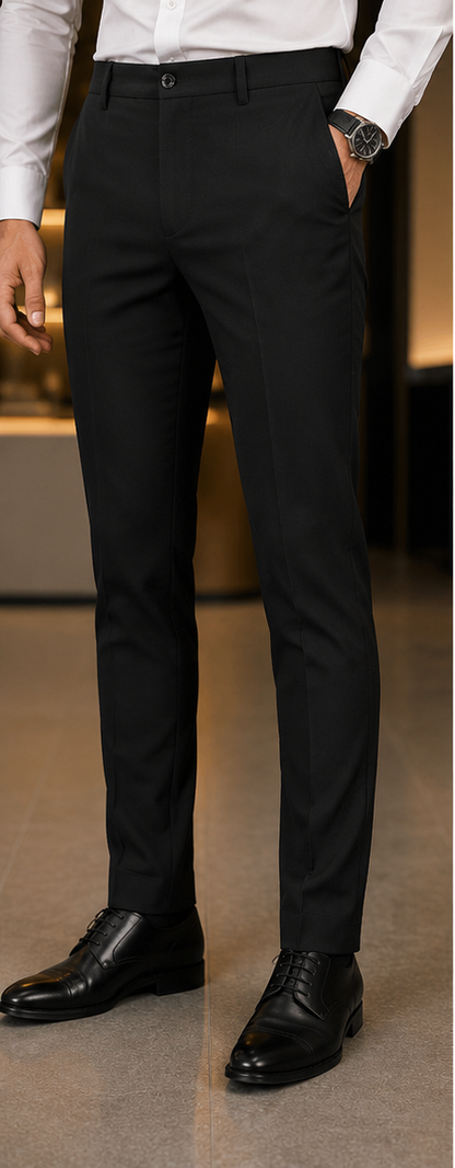 Men's Black Slim Fit Formal Pant for Office & Business Wear