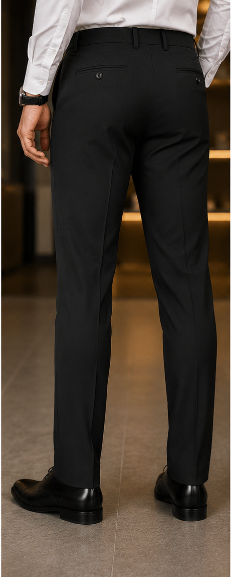 Men's Black Slim Fit Formal Pant for Office & Business Wear