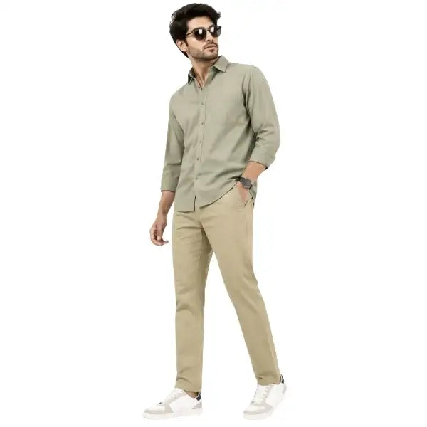 Men's Classic Khaki Slim Fit Cotton Stretch Pants