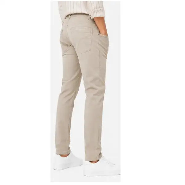 Men's Sand Beige Slim Fit Stretch Denim Jeans