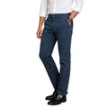 Men S Navy Blue Slim Fit Cotton Pant